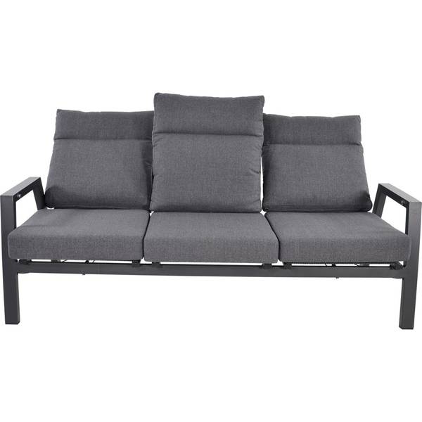 Zweisitzer-Sofa OHIO Grau - Metall - 81 x 63 x 192 cm