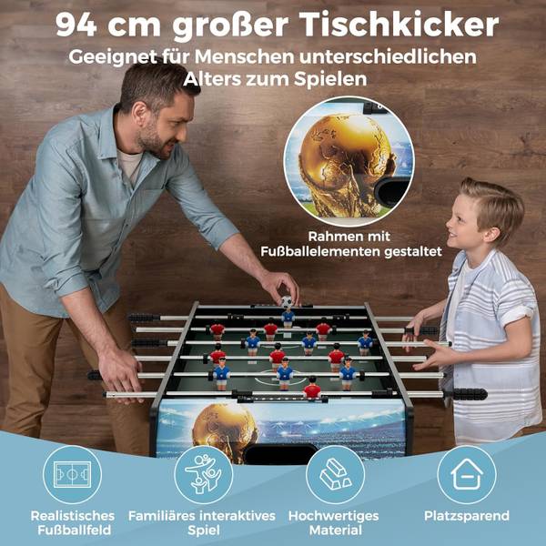 Tafelvoetbaltafel GK32274NL plaatmateriaal op houtbasis - 51 x 69 x 94 cm