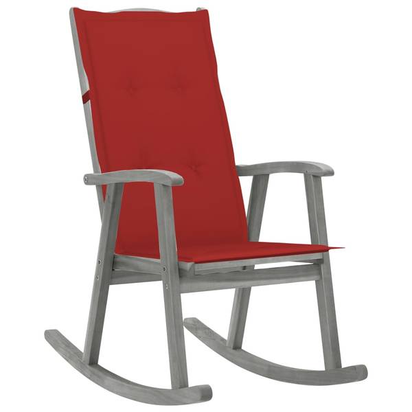 Schaukelstuhl 3006641 3064215 Rot - Akazie - 57 x 117 x 100 cm