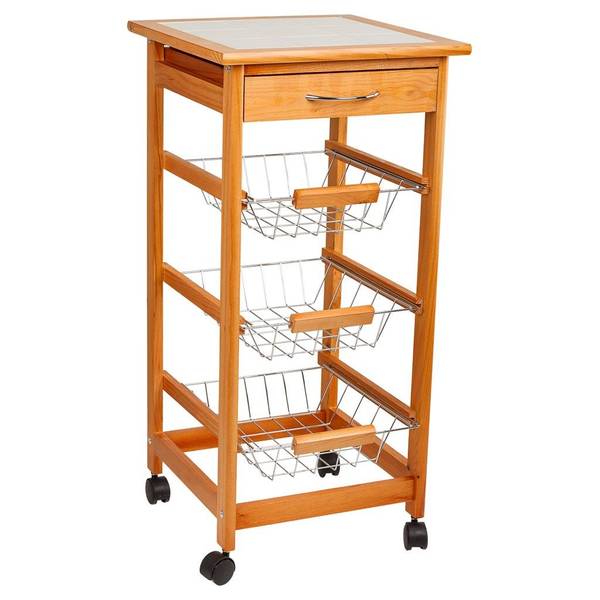 Küchenwagen 4523319271 Braun - Holzwerkstoff - 37 x 76 x 37 cm