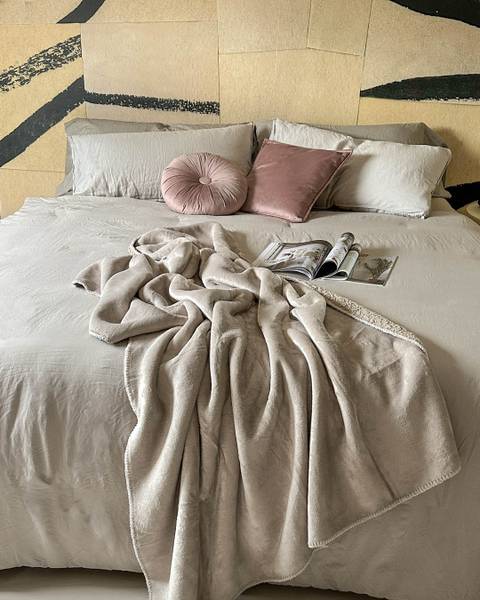 Waschbare Bettdecke Easy Comfort 2er Set Beige - Polyester - 140 x 3 x 220 cm