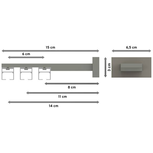 Innenlaufstange 3-Lauf Quadline Cubes Breite: 400 cm