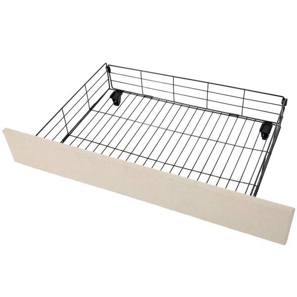 Polsterbett Ella II Beige - Leinen - 160 x 108 x 205 cm