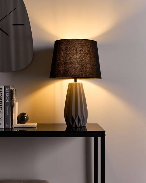 Tischlampen MONTAGUA Schwarz - Grau - Keramik - 28 x 46 x 28 cm