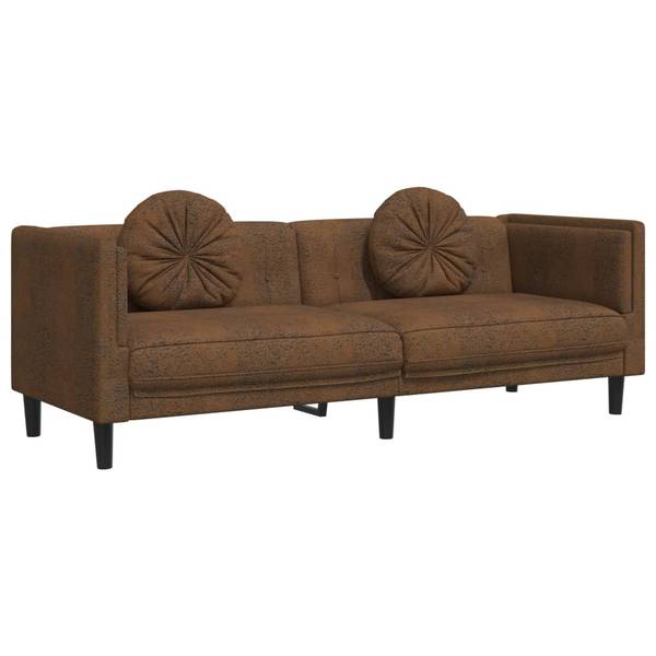 Sofa 3-Sitzer XT9642 Braun - Tiefe: 194 cm