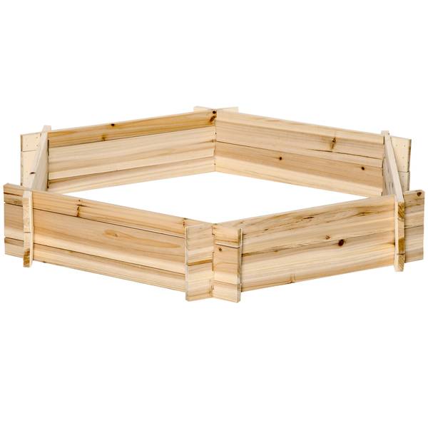 Hochbeet 676 Beige - Massivholz - 100 x 16 x 92 cm
