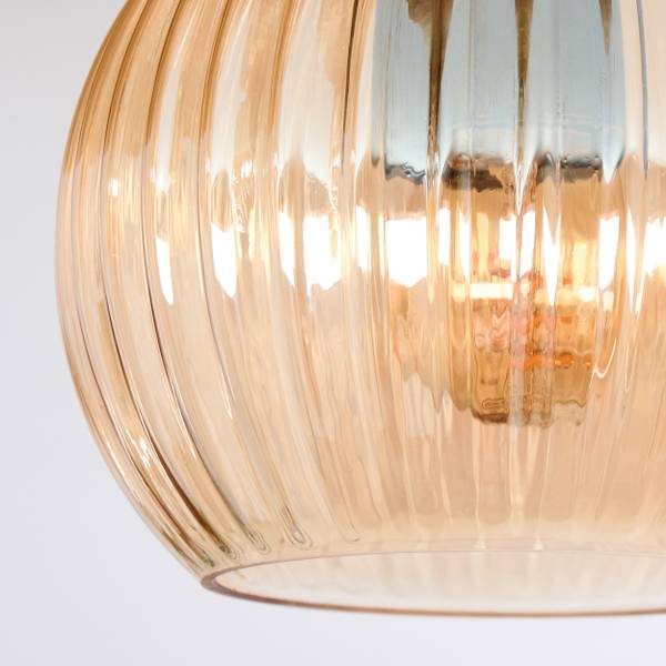 Deckenleuchte Cesaro Orange - Aluminium - Klarglas - 42 x 29 x 43 cm