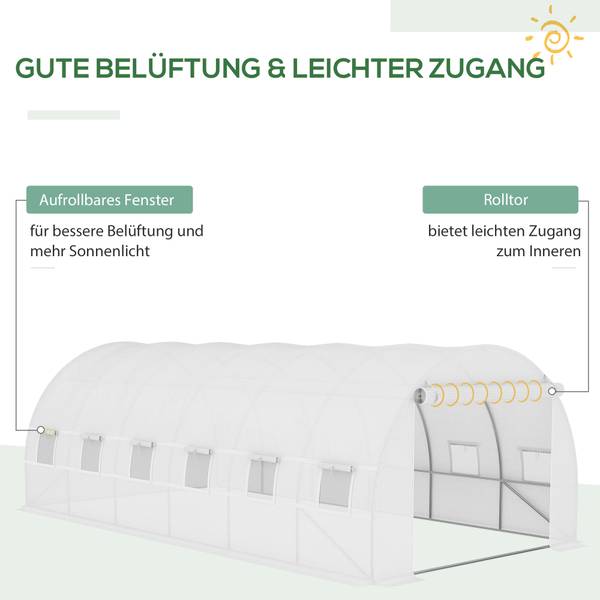 Gewächshaus CO217 Weiß