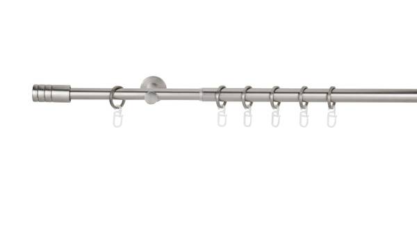 Gardinenstange ausziehbar Rillcube Silber - Metall - 400 x 2 x 8 cm