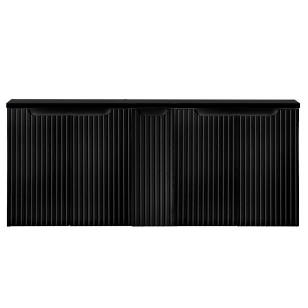 Waschbeckenschrank NEWPORT-56-57 Schwarz - Holzwerkstoff - 140 x 60 x 40 cm