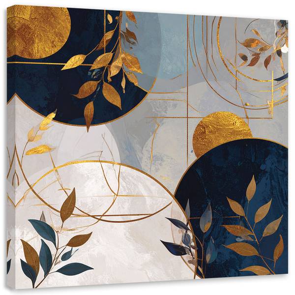 Wandbild Abstrakte Motive Blau - Polyester - 40 x 40 x 3 cm