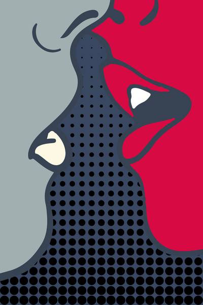 Leinwandbild The Kiss 60 x 90 cm