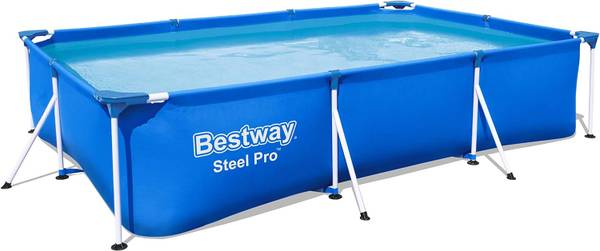 Frame Pool 300x201x66cm SteelPro 1-tlg Blau - Metall - Kunststoff - Textil - 201 x 66 x 300 cm
