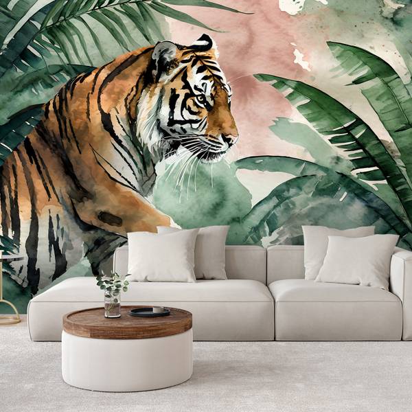 Fototapete Tropischer Dschungel Tiger 400 x 280 cm