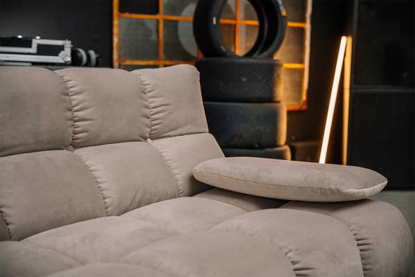 Ecksofa VIVIEN Braun - Armlehne davorstehend links - Ecke davorstehend links