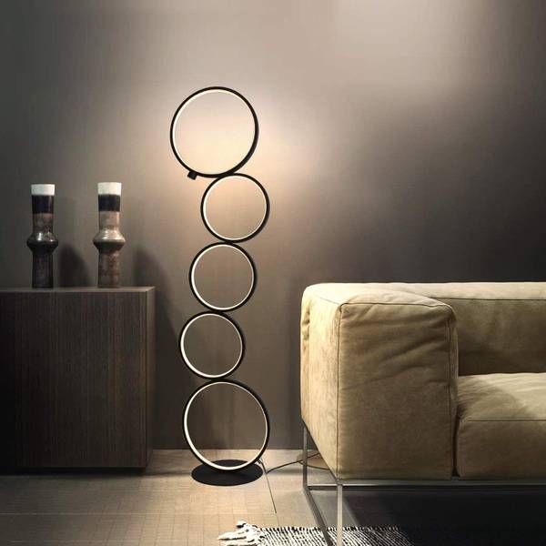 LED Stehlampe iuez Schwarz - Eisen - 26 x 20 x 110 cm