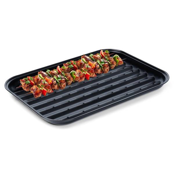 Grillplatte 489317 Schwarz - Metall - 24 x 2 x 35 cm