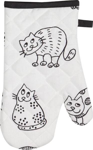 Ofenhandschuh Weiß - Textil - 18 x 1 x 30 cm