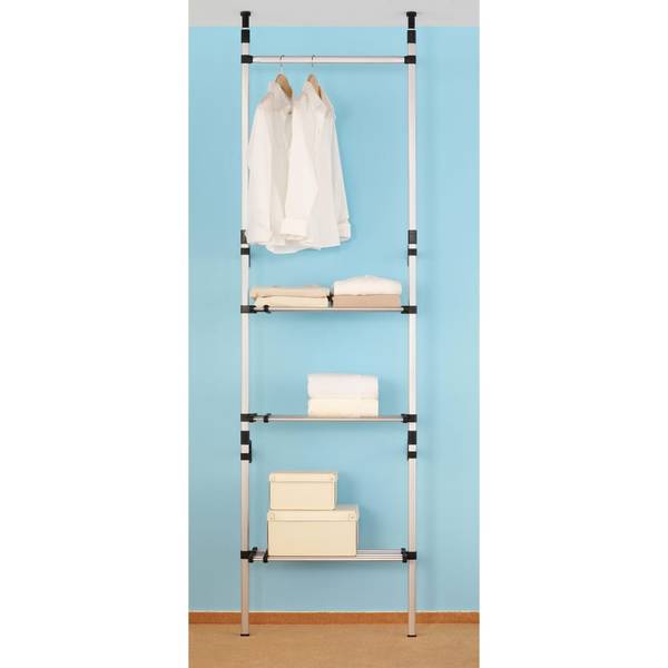 Teleskop-Garderobe XT1473 Silber - Metall - 40 x 300 x 115 cm