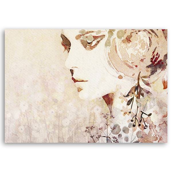 Wandbild gesicht einer frau abstraktion 90 x 60 cm