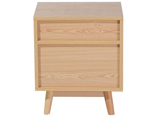 Nachttisch FARGO Braun - Grau - Weiß - Holzwerkstoff - 40 x 48 x 30 cm