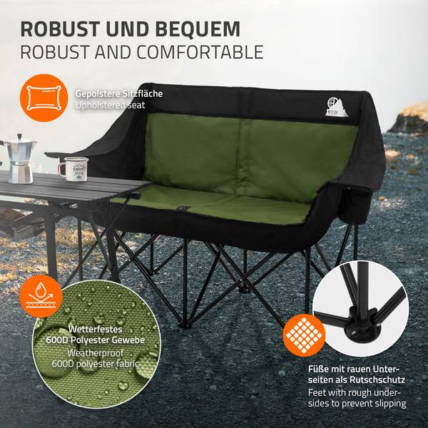 Doppel-Campingstuhl DUOCA-C Khaki