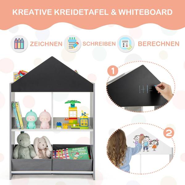 Bücherregal FB32311 Grau - Holzwerkstoff - 27 x 90 x 63 cm
