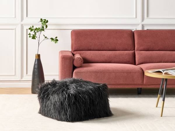 Pouf CONROE Noir - Bambou