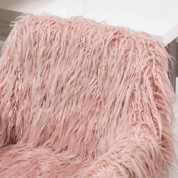 Bürostuhl mit Kunstpelz 921-548PK Pink - Textil - 60 x 85 x 57 cm
