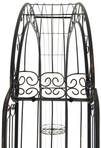 Arche à rosiers Alessia Marron - Métal - 163 x 240 x 34 cm