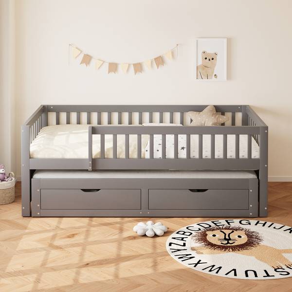 Kinderbett Dioscuri Ⅰ Grau - Breite: 95 cm