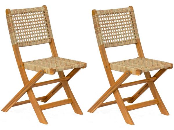 Gartenstühle CURITIBA 2er Set Braun - Massivholz - 48 x 85 x 54 cm