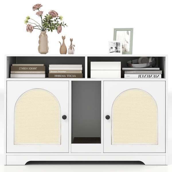 Katzenschrank BH32453 Weiß - Holzwerkstoff - 51 x 74 x 108 cm