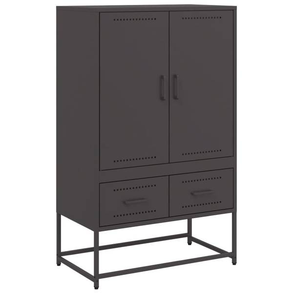 Highboard DE8520 Schwarz - Metall - 68 x 112 x 39 cm