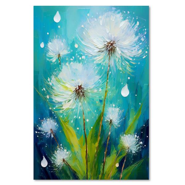 Wandbild pusteblumen pflanzen botanik 70 x 100 cm