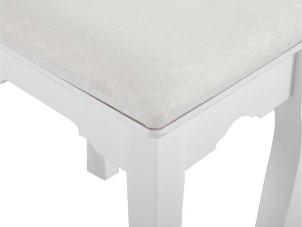 Coiffeuse GALAXIE Beige - Blanc - Bois manufacturé - 80 x 137 x 40 cm