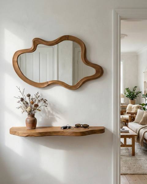 Wandspiegel DREVANT Braun - Bambus - 89 x 52 x 3 cm