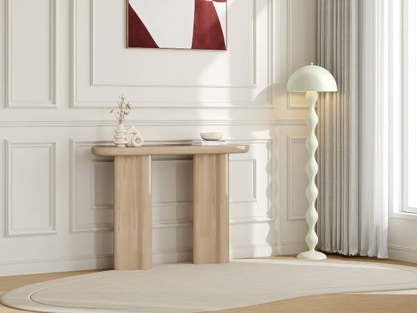 Konsolentisch LESONA Beige - Holz teilmassiv - 35 x 80 x 120 cm