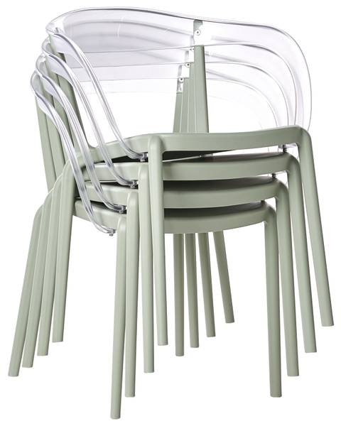 Chaise de jardin MALEVIZI Vert - Vert clair - Transparent