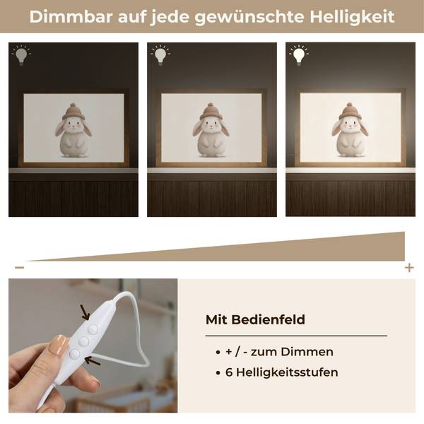 NACHTTISCHLAMPE Hase 30 x 20 cm
