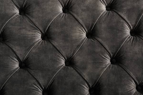 Doppelbett PARIS Grau - Grün - Polyester - Samt - Gummibaum - 190 x 138 x 220 cm