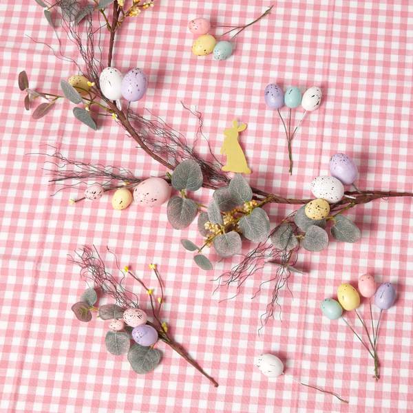 Guirlande oeufs de Pâques Mauve - Polyester - 10 x 140 x 140 cm