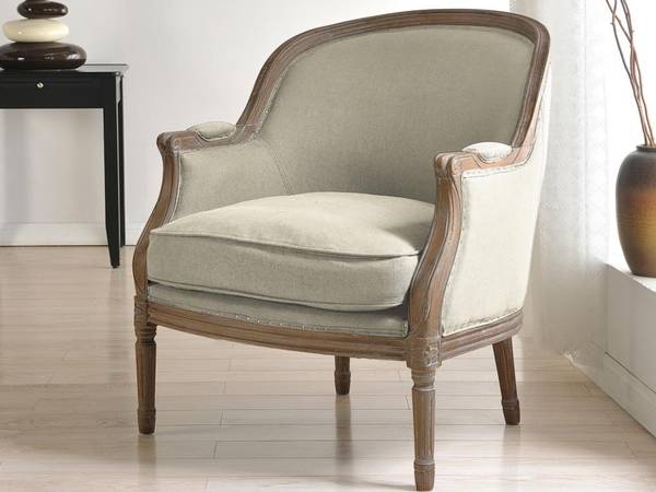 Sessel mit gerader Rückenlehne ALIENOR Creme