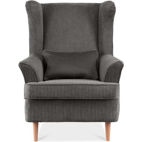 Ohrensessel STRALIS Silber / Grau - Silbergrau