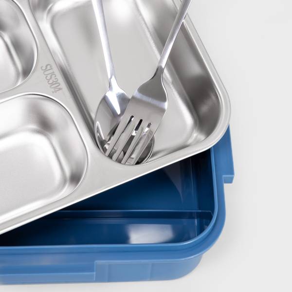 Lunchbox DELVOR Blau - Metall - 24 x 8 x 19 cm