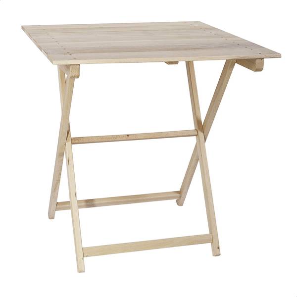 Klappbarer Tisch WH13361 Braun - Massivholz - 70 x 8 x 70 cm