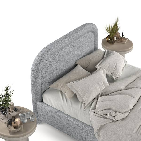 Polsterbett ZOYA mit Stauraum Stoff Riva Grau - Liegefläche Breite: 180 cm