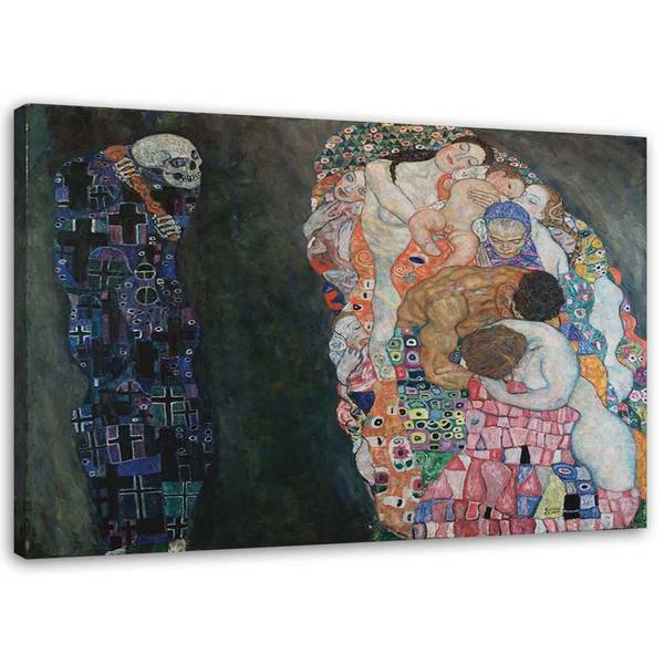 Wandbild leben und tod – g. klimt 100 x 70 cm