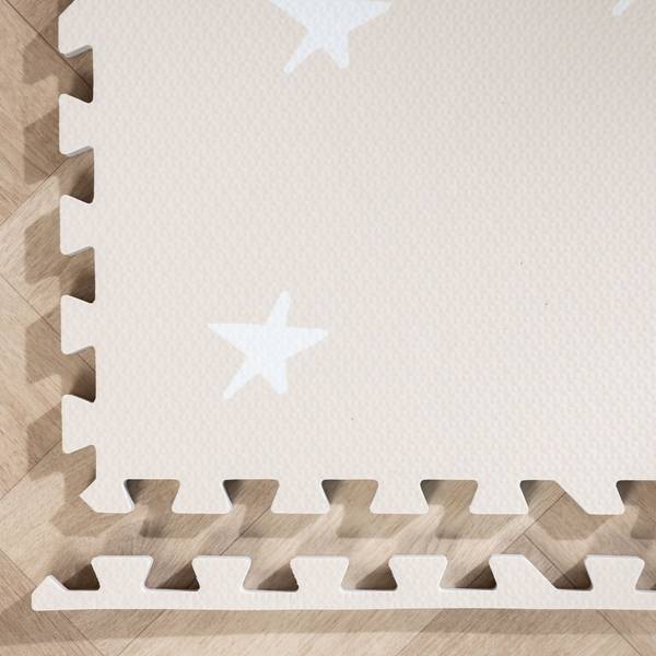 Teppich Alfie Stars Grau - Textil - 120 x 120 x 180 cm