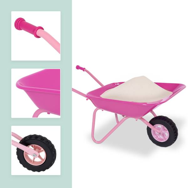 Schubkarre für Kinder rosa Schwarz - Pink - Eisen - 74 x 43 x 36 cm